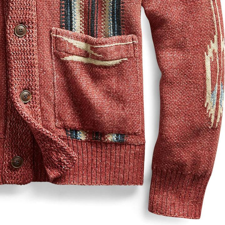 Nobuyuki | Men's Vintage Jacquard Knit Cardigan