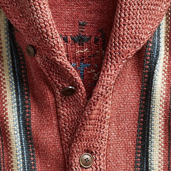 Nobuyuki | Men's Vintage Jacquard Knit Cardigan