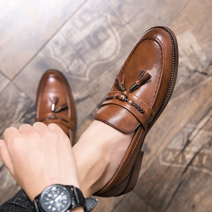 Leather Tassel Loafers