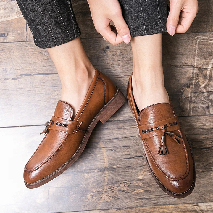 Leather Tassel Loafers