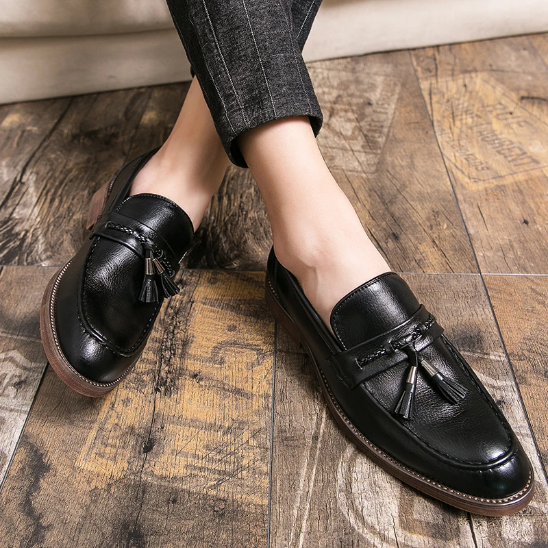 Leather Tassel Loafers