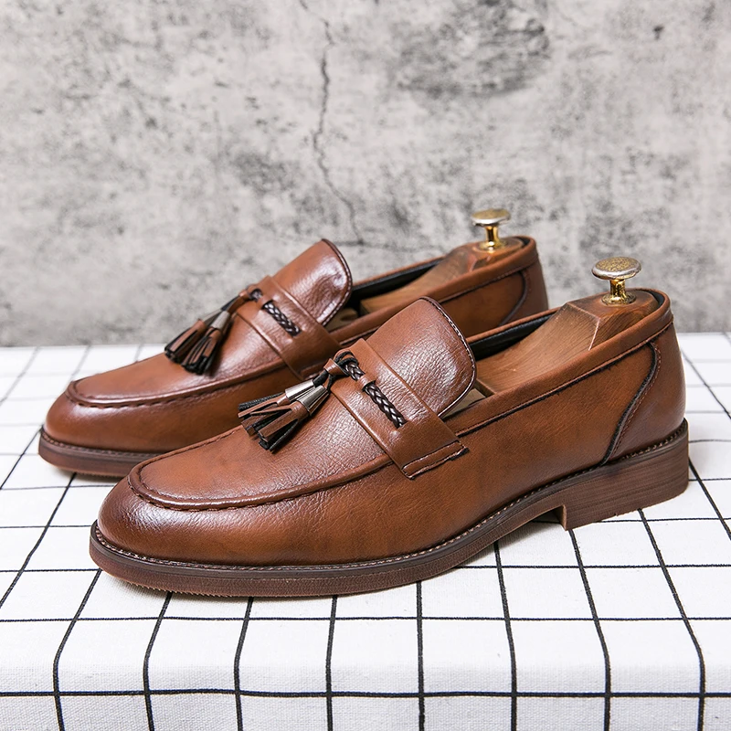 Leather Tassel Loafers