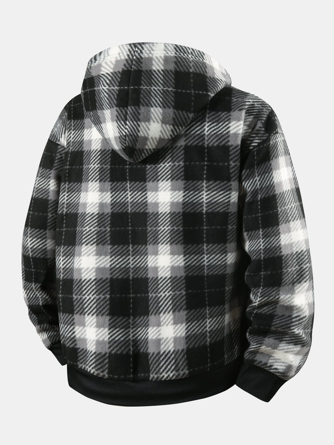 Nash | Teddy-Lined Flannel Zip Hooded Coat