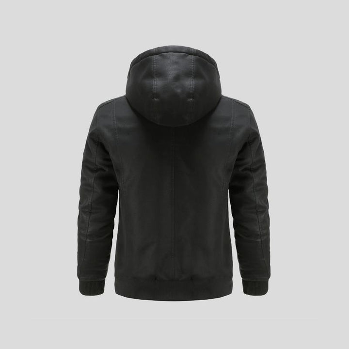 Lance - Hooded Leather Jacket