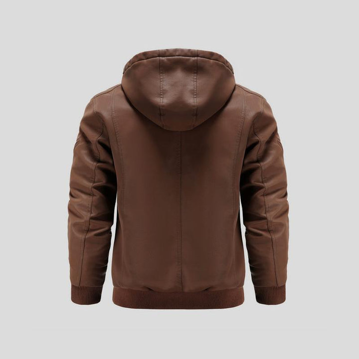 Lance - Hooded Leather Jacket