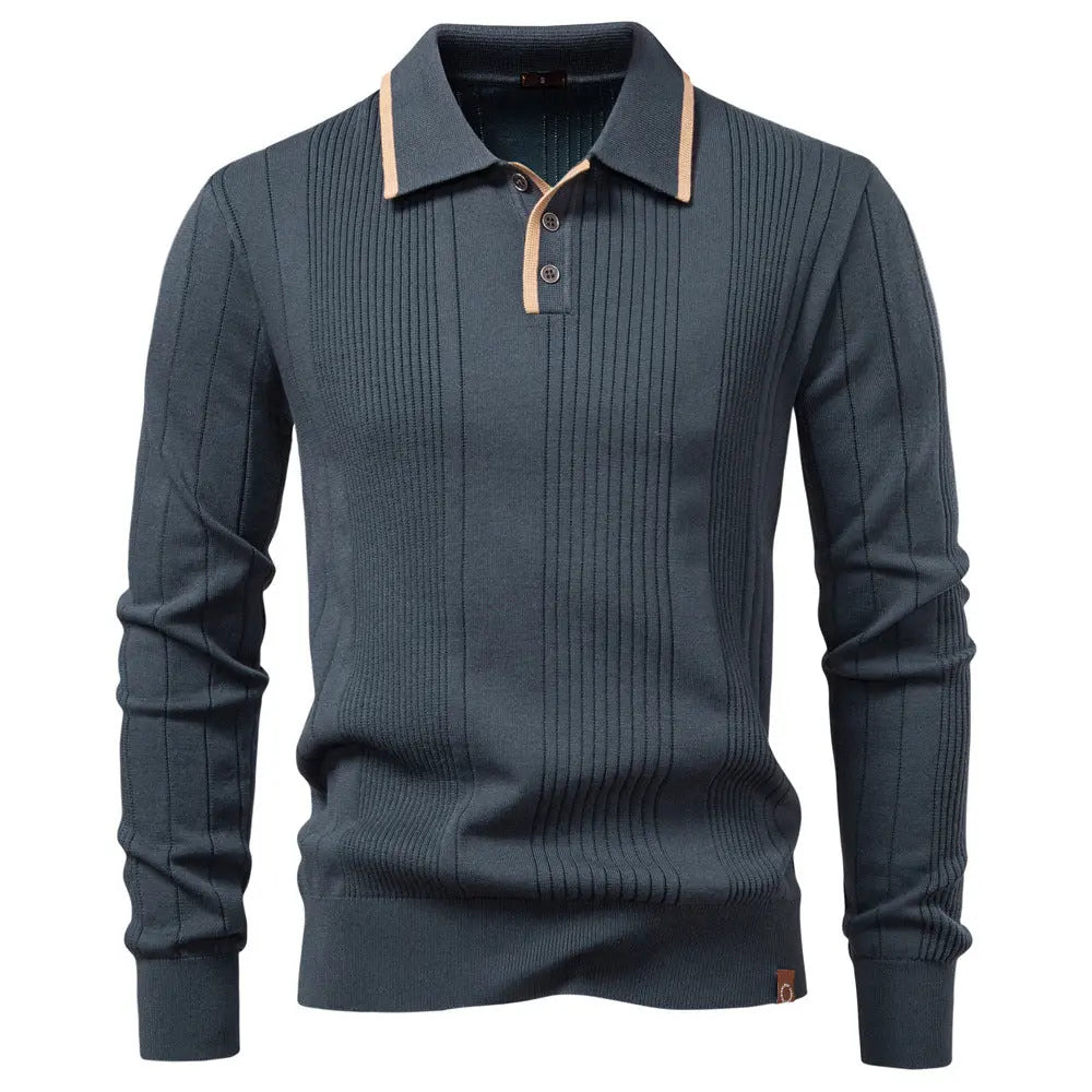 Davenir - Luxe Knit Polo Sweater