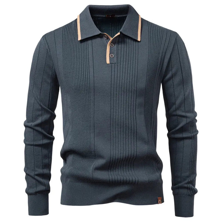 Davenir - Luxe Knit Polo Sweater