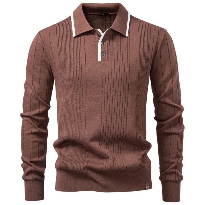 Davenir - Luxe Knit Polo Sweater
