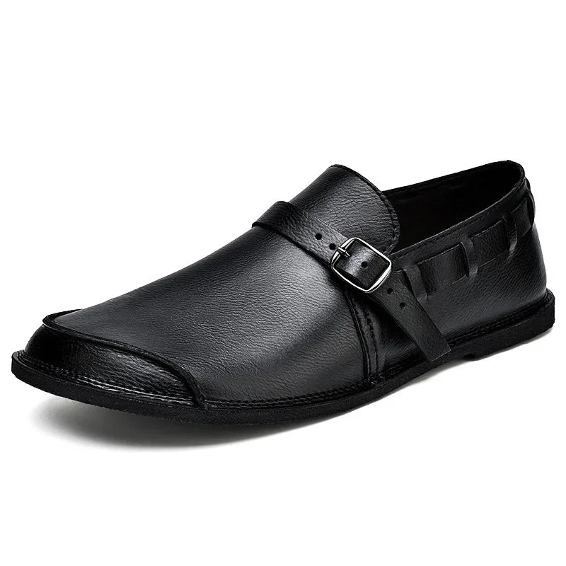 Lorenzo Vitale Buckled Leather Loafers