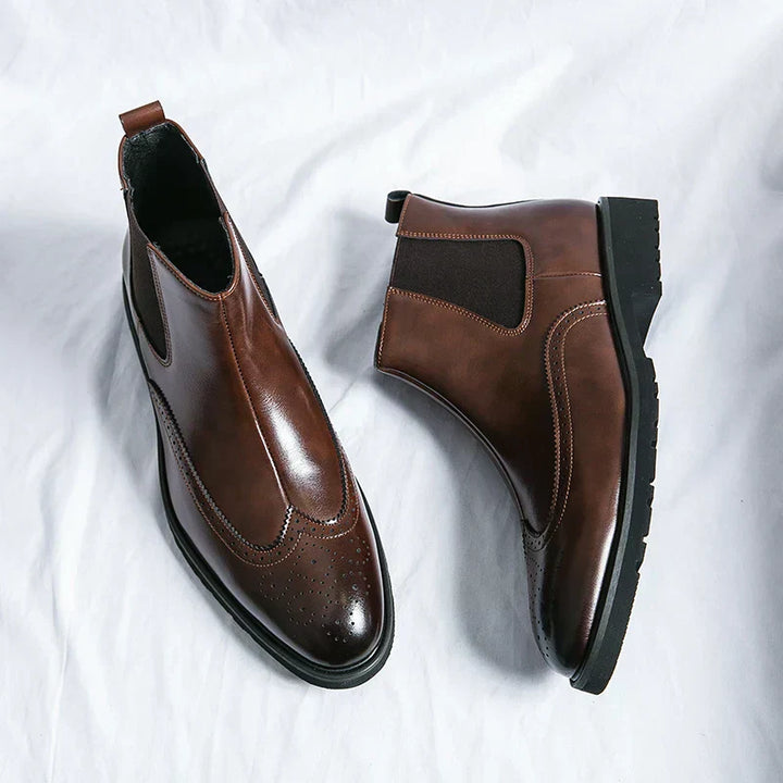 Dwight | Faux Leather Chelsea Boots