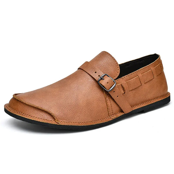 Lorenzo Vitale Buckled Leather Loafers