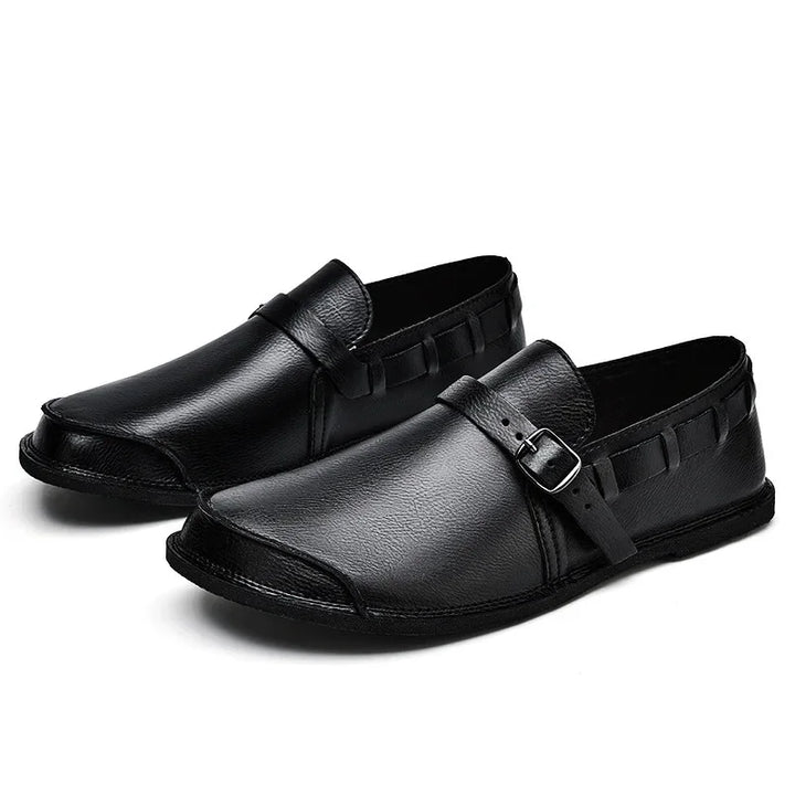 Lorenzo Vitale Buckled Leather Loafers