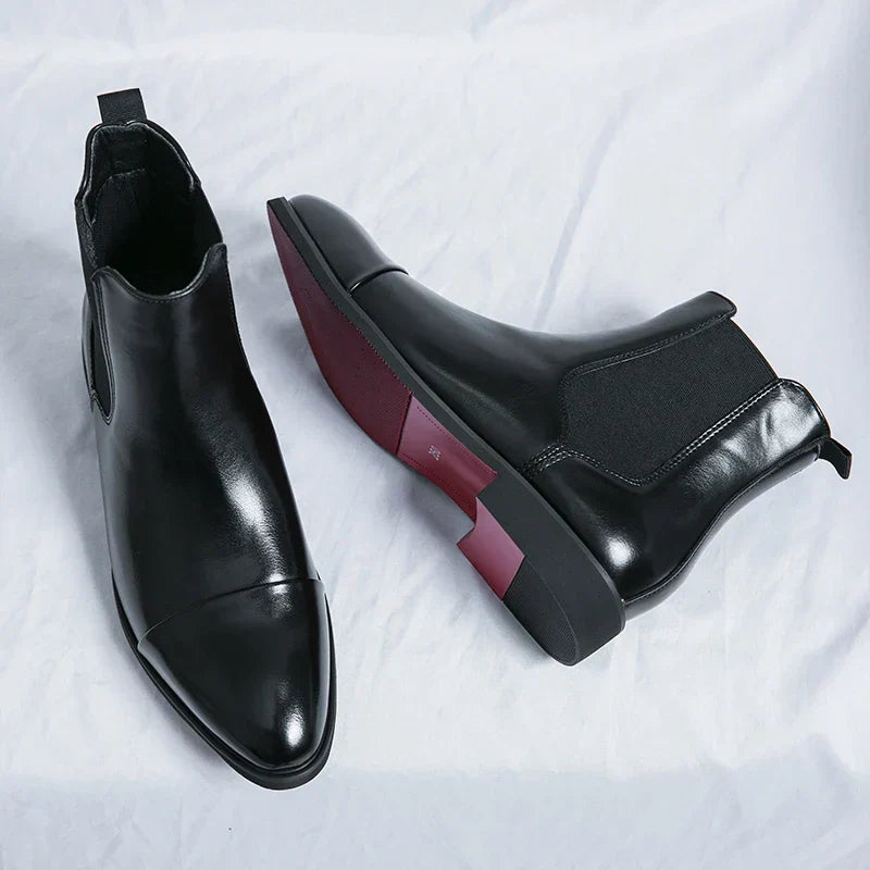 Annibale Carracci Leather Chelsea Boots