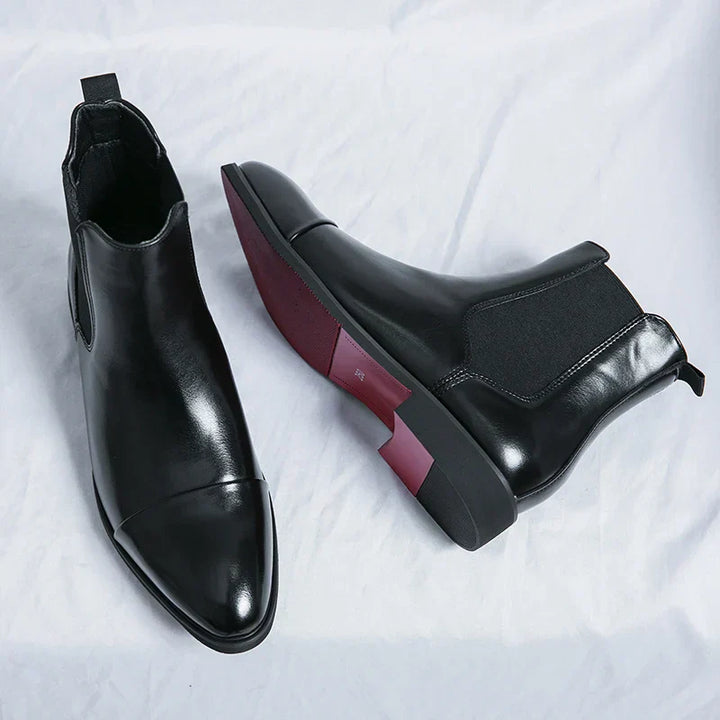 Annibale Carracci Leather Chelsea Boots