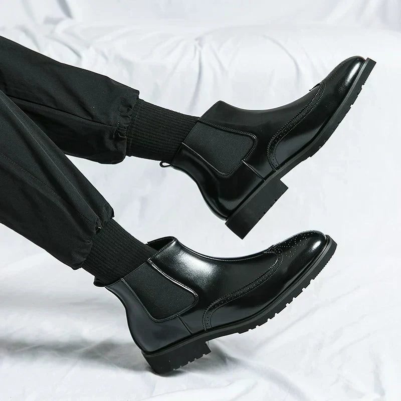 Dwight | Faux Leather Chelsea Boots