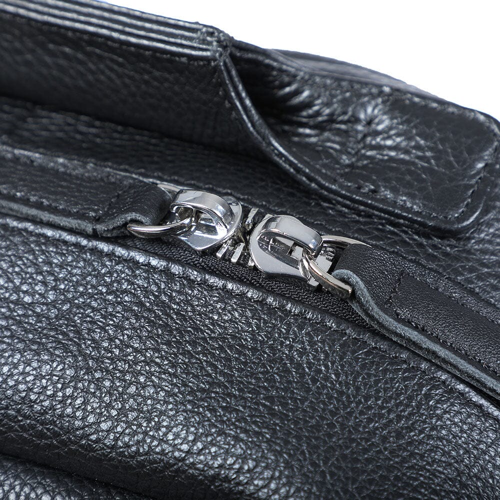 Black Leather Bookbag | SAN DIEGO