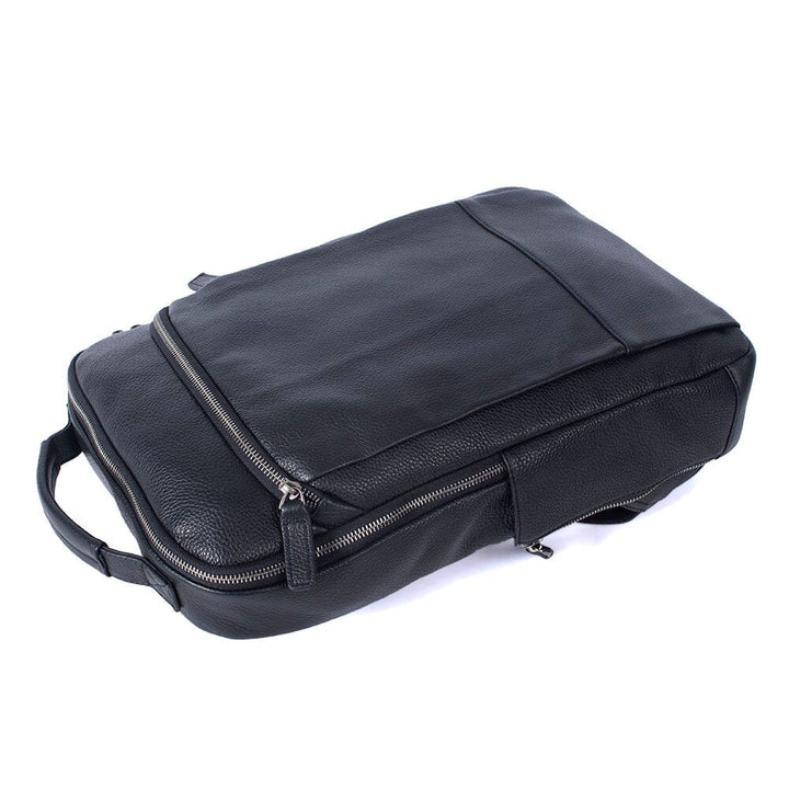 Black Leather Laptop Backpack | DALLAS