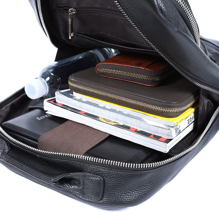 Black Leather Bookbag | SAN DIEGO