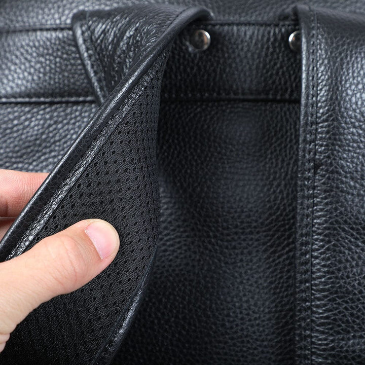 Black Leather Bookbag | SAN DIEGO