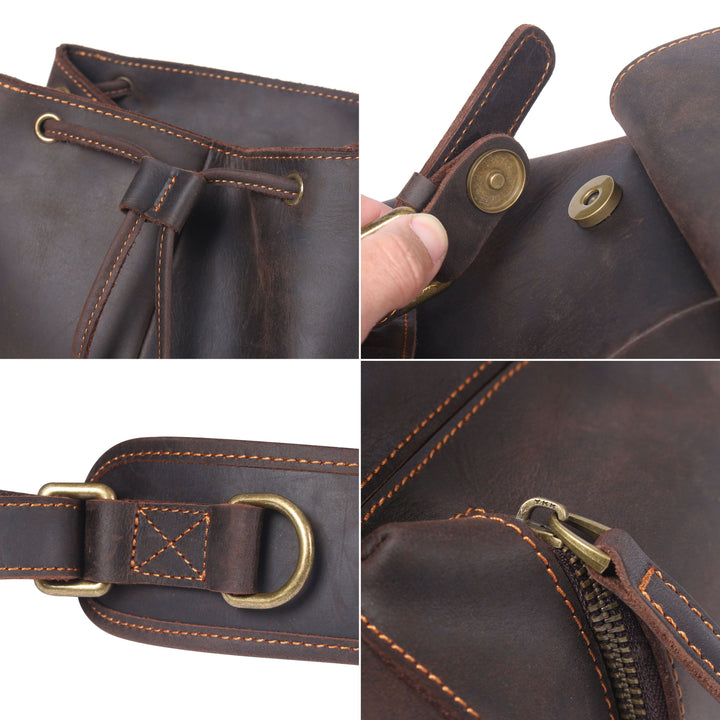 Leather Drawstring Backpack | NASHVILLE