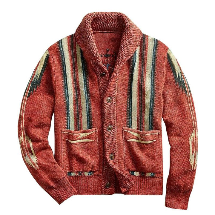 Nobuyuki | Men's Vintage Jacquard Knit Cardigan