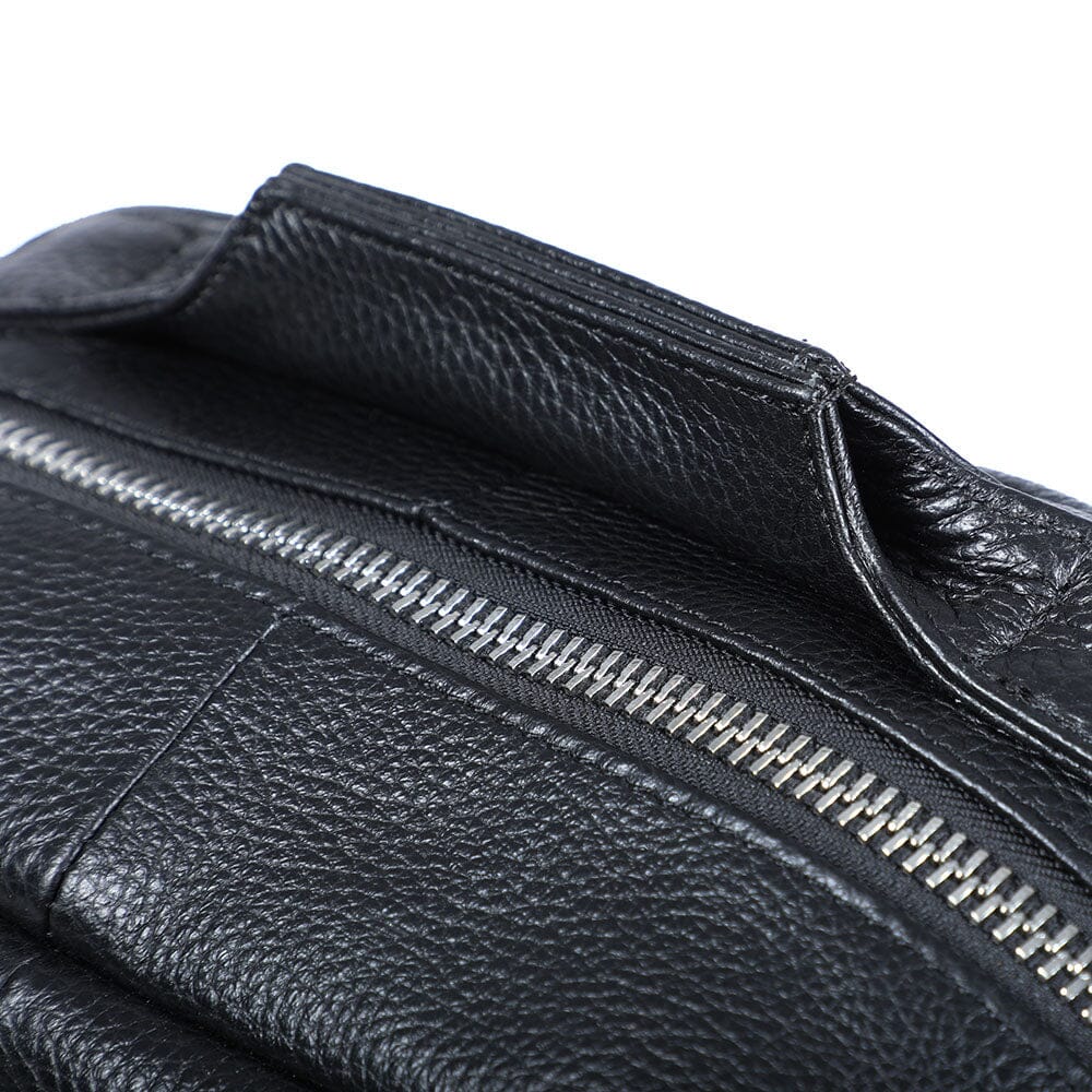 Black Leather Bookbag | SAN DIEGO