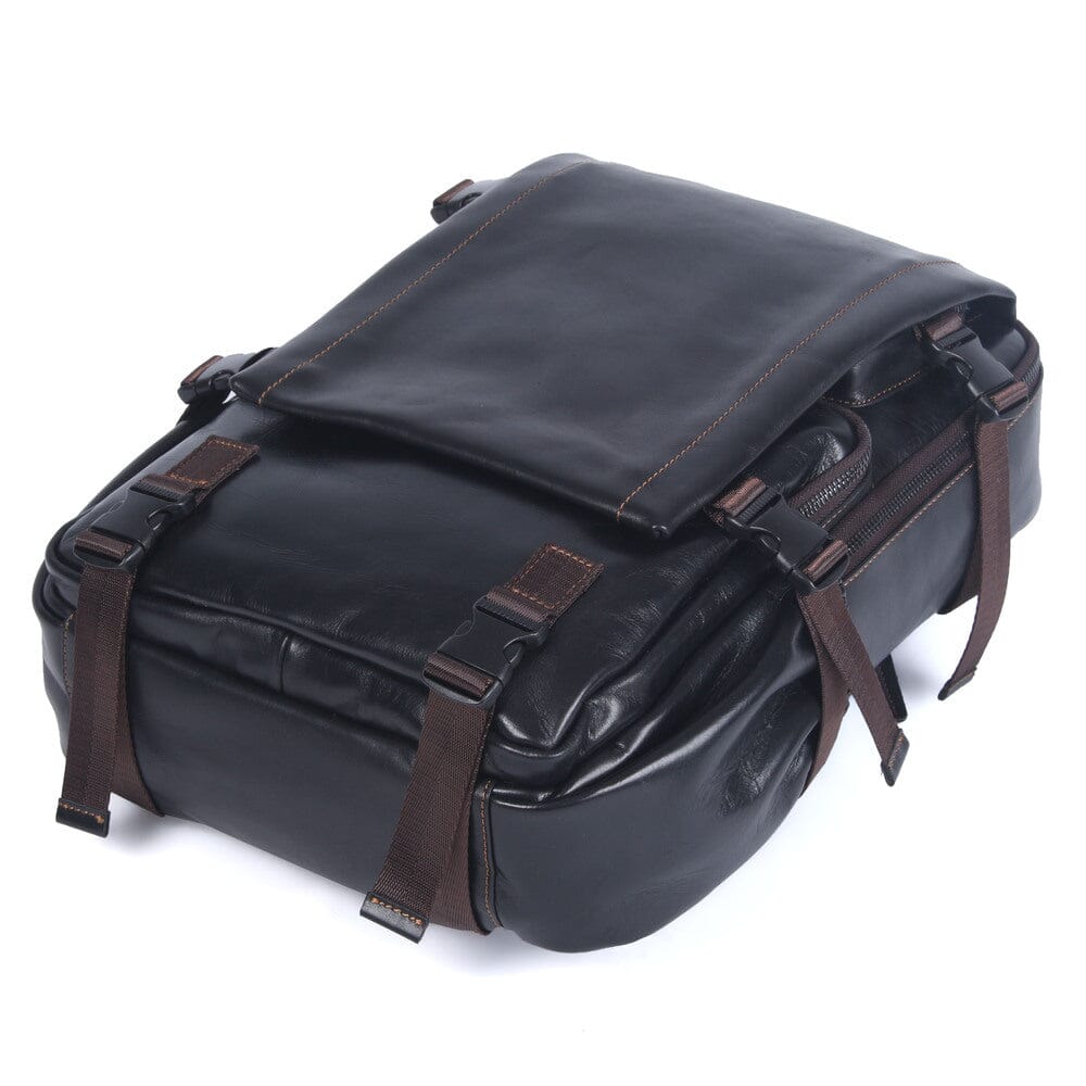 Black Leather Backpack | PHOENIX