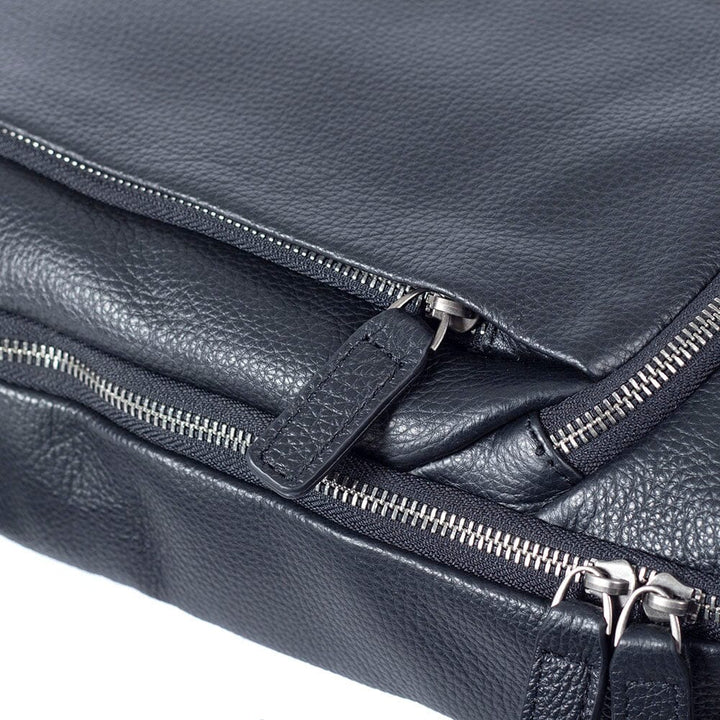 Black Leather Laptop Backpack | DALLAS