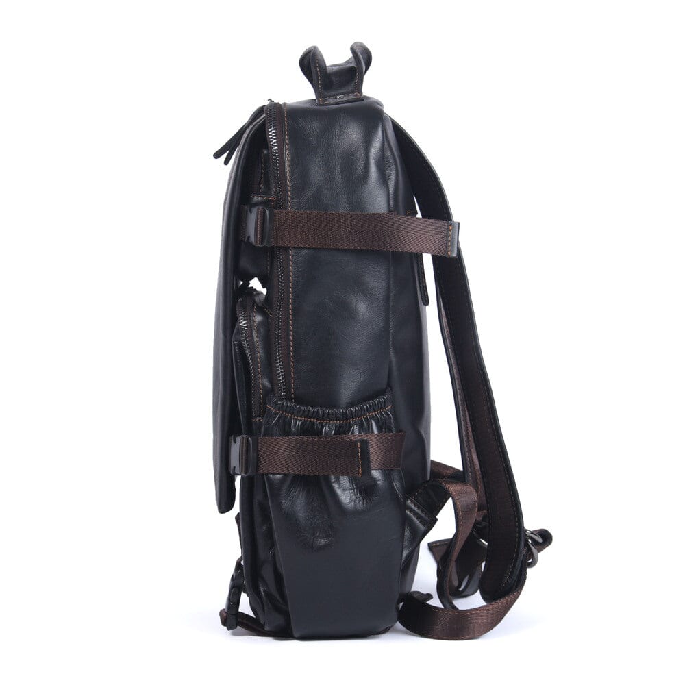 Black Leather Backpack | PHOENIX