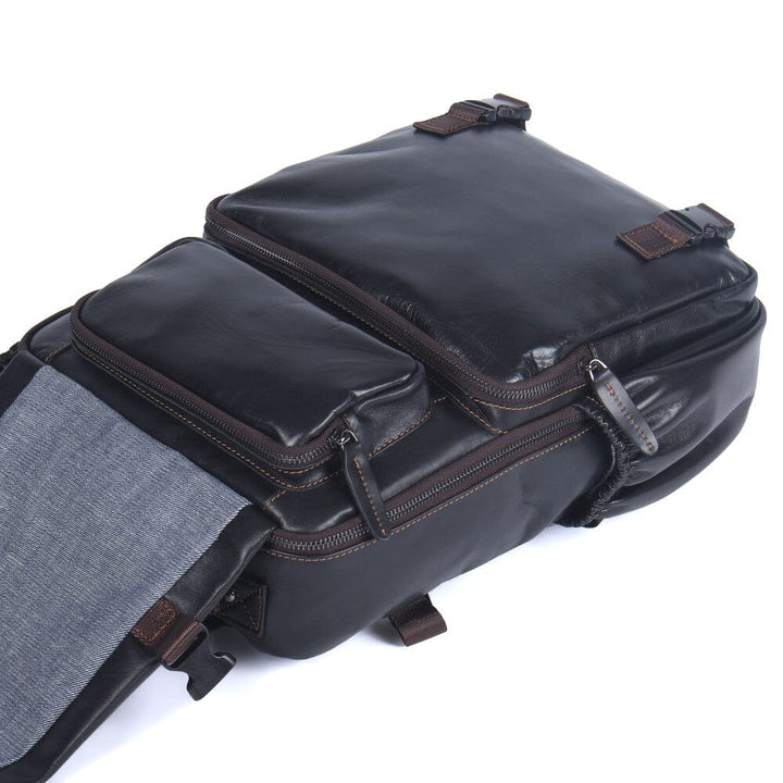 Black Leather Backpack | PHOENIX