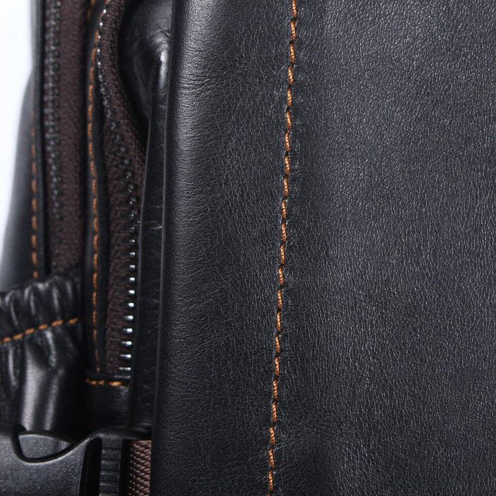 Black Leather Backpack | PHOENIX