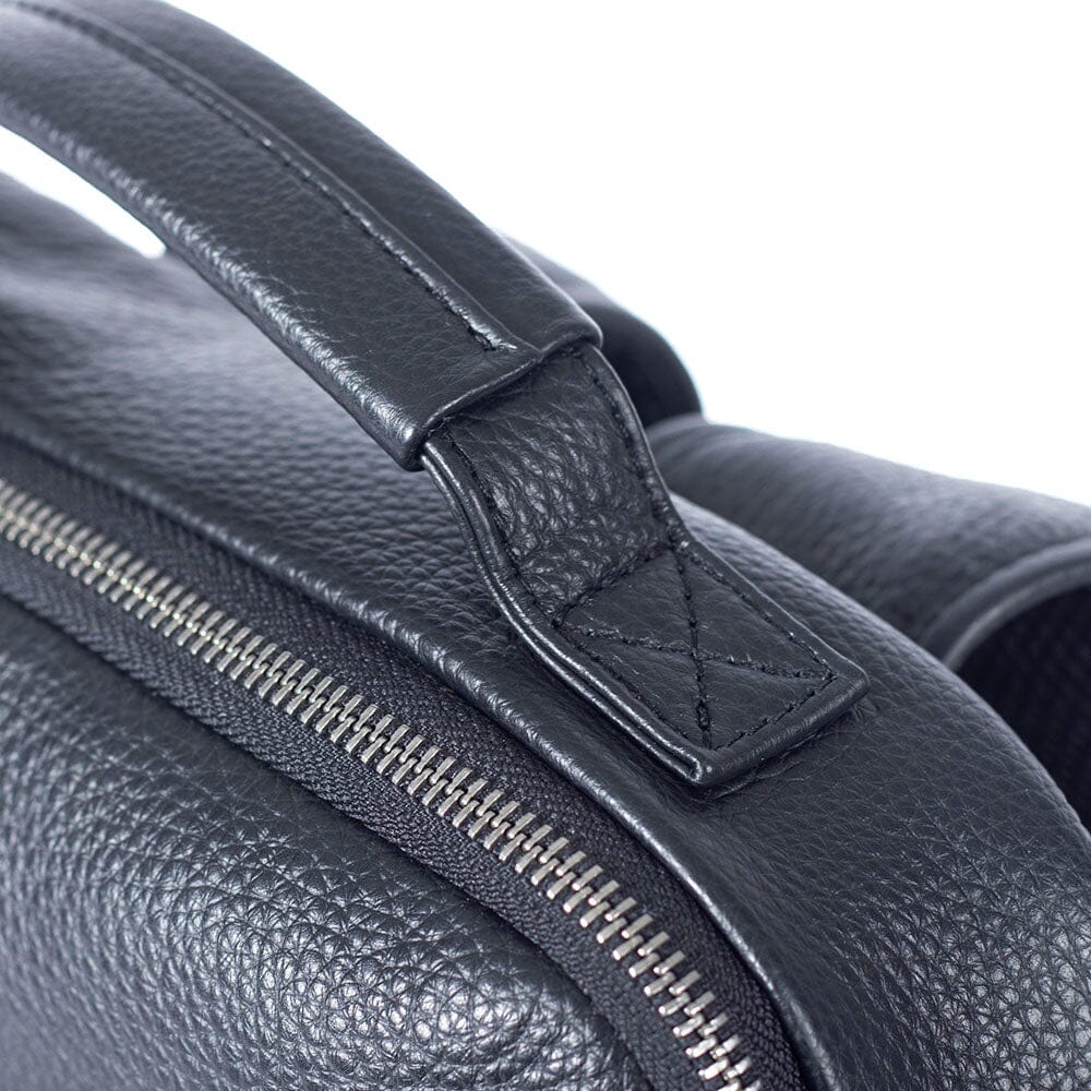 Black Leather Laptop Backpack | DALLAS