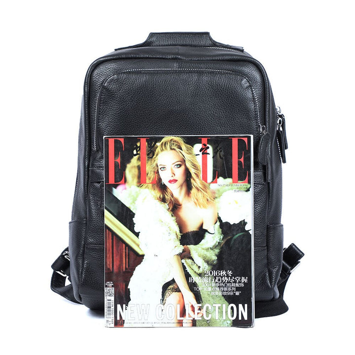 Black Leather Bookbag | SAN DIEGO